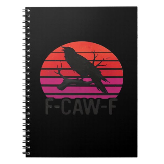 F-Caw-F Funny Crow Classic Minimal Clean Notitieboek (Voorkant)