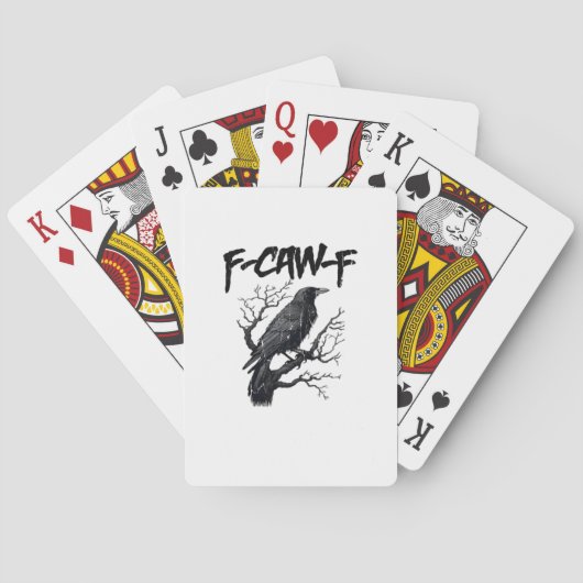 F-Caw-F Funny Crow Essential Cool Unique Pokerkaarten (Achterkant)