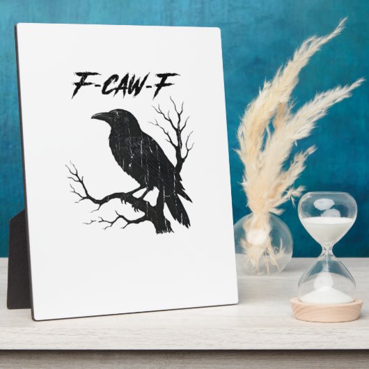 F-Caw-F Funny Crow Fotoplaat (Zijkant)