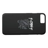 F-Caw-F Funny Crow Minimal Clean Case-Mate iPhone Case (Achterkant (Horizontaal))