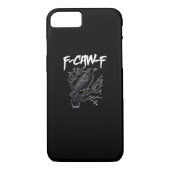 F-Caw-F Funny Crow Minimal Clean Case-Mate iPhone Case (Achterkant)
