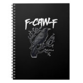 F-Caw-F Funny Crow Minimal Clean Notitieboek (Voorkant)