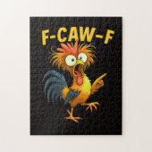 "F Caw F" Funny Crow Sarcastic Bird Humor Puzzle Legpuzzel (Verticaal)