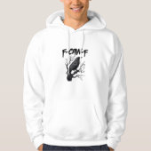 F Caw F Funny Crow Support Your Murder Graphic Hoodie (Voorkant)