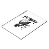F Caw F Funny Crow Support Your Murder Graphic Notitieboek (Linkerzijde)