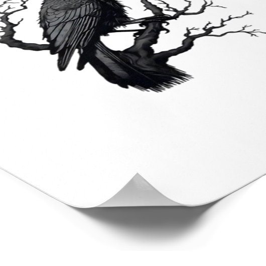 F Caw F Funny Crow Support Your Murder Graphic Poster (Hoek)