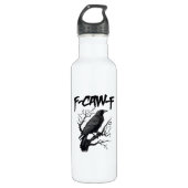F Caw F Funny Crow Support Your Murder Graphic Waterfles (Voorkant)