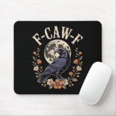 F-caw-f Funny Crows Night Bird Lovers Halloween Te Muismat (Met muis)