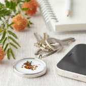 F-Caw-F Funny For Men Women Thanksgiving-Christmas Sleutelhanger (Zijkant)