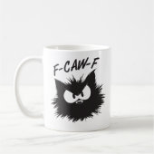 "F-CAW-F" Funny Grumpy Cat Mug Koffiemok (Links)