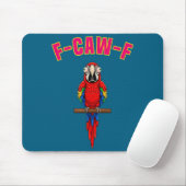 F-caw-f Funny Macaw Bird Watching Humor Animal Gra Muismat (Met muis)