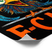 F-caw-f Funny Messy Chicken Bird Rooster Fcawf Mem Poster (Hoek)