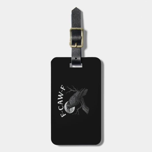 F-Caw-F Funny Quote Bagagelabel (Voorkant verticaal)