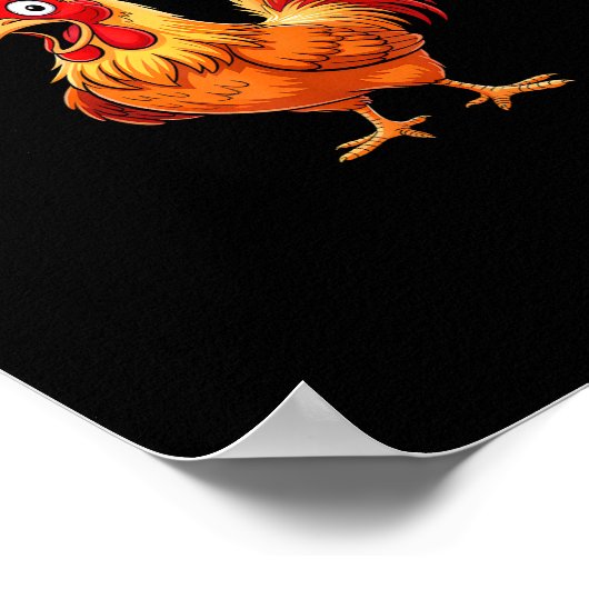 F Caw F Funny Quote Rooster Meme Lover Design Poster (Hoek)