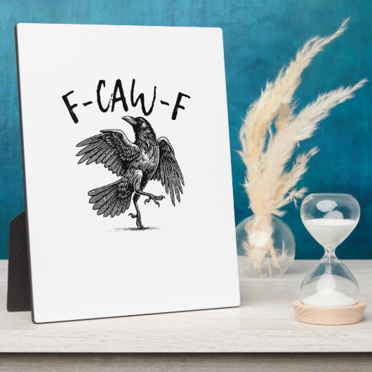 F-Caw-F Funny Raven Crow Spooky Season Creative Ca Fotoplaat (Zijkant)
