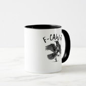 F-Caw-F Funny Raven Crow Spooky Season Creative Ca Mok (Voorkant rechts)