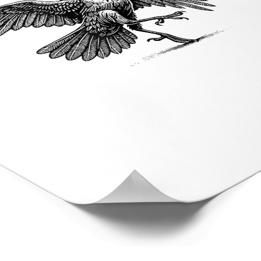 F-Caw-F Funny Raven Crow Spooky Season Creative Ca Poster (Hoek)