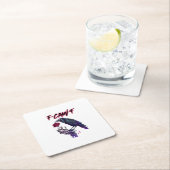 F-Caw-F Funny Raven Crow Spooky Season Halloween R Kartonnen Onderzetters (Insitu)