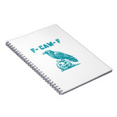 F-Caw-F Funny Raven Gothic Crow Retro Classic Notitieboek (Rechterzijde)