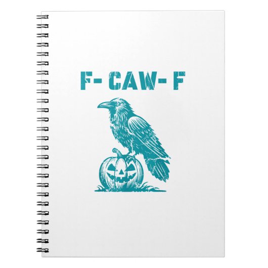F-Caw-F Funny Raven Gothic Crow Retro Classic Notitieboek (Voorkant)