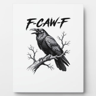 F-Caw-F Funny Raven Pun F-Caw-F Creative Graphic Fotoplaat