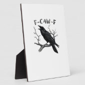 F-Caw-F Funny Raven Pun Gothic Crow Humor Aestheti Fotoplaat (Zijkant)