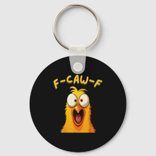 F-caw-f Funny Rooster Chicken Boerderij Fcawf Anim Sleutelhanger