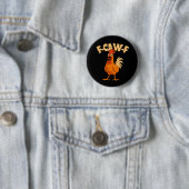 F-CAW-F! Funny Shocked Rooster Chicken Ronde Button 5,7 Cm (In situ)