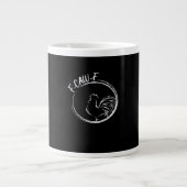 F-Caw-F Funny Wordplay Quote Retro Style Grote Koffiekop (Voorkant)