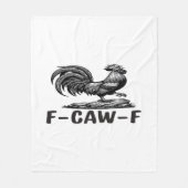 F-Caw-F Funny Wordplay Quote Sticker Fleece Deken (Voorkant)