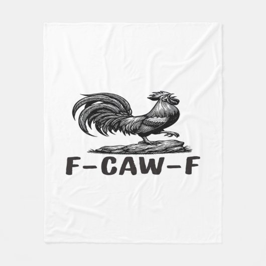 F-Caw-F Funny Wordplay Quote Sticker Fleece Deken (Voorkant)