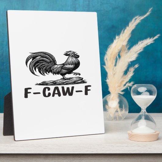 F-Caw-F Funny Wordplay Quote Sticker Fotoplaat (Zijkant)