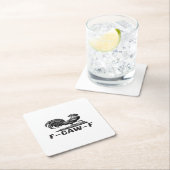 F-Caw-F Funny Wordplay Quote Sticker Kartonnen Onderzetters (Insitu)