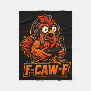 F-caw-f Gamer - Grappige Kip Haan Gamen _3 Fleece Deken