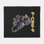 F-Caw-F Gaming Raaf Met Koptelefoon - Edgy Stream Fleece Deken (Voorkant (Horizontaal))
