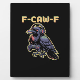 F-Caw-F Gaming Raaf Met Koptelefoon - Edgy Stream Fotoplaat