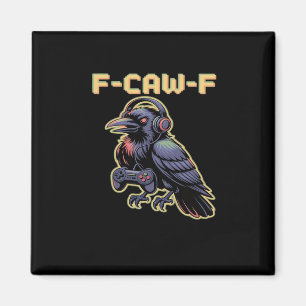 F-Caw-F Gaming Raaf Met Koptelefoon - Edgy Stream Magneet