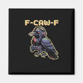 F-Caw-F Gaming Raven With Headphones - Edgy Stream Magneet (Voorkant)
