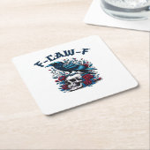 F-Caw-F Gothic Crow Raven Skull Classic Kartonnen Onderzetters (Schuin)