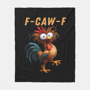 F-Caw-F Gotische Kraai Humor Grappig Vintage Stijl Fleece Deken