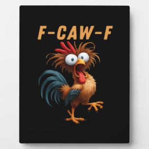 F-Caw-F Gotische Kraai Humor Grappig Vintage Stijl Fotoplaat
