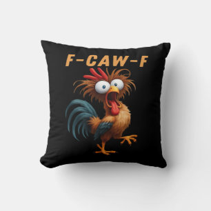 F-Caw-F Gotische Kraai Humor Grappig Vintage Stijl Kussen