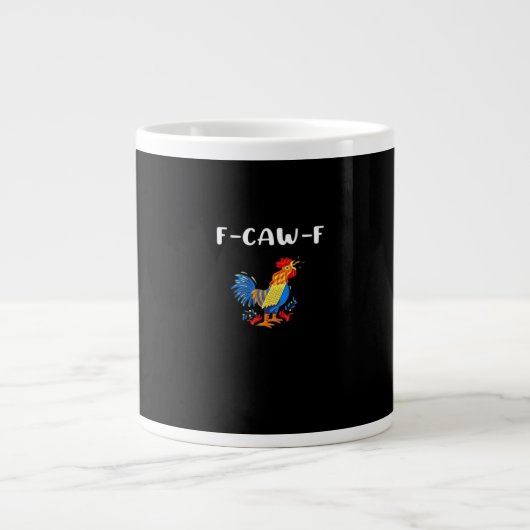 F-Caw-F Grappig Trendy Grote Koffiekop (Voorkant)