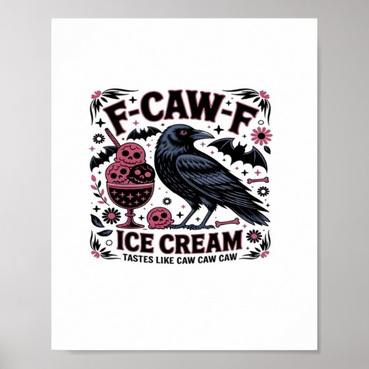F Caw F Grappig Trendy Poster (Voorkant)