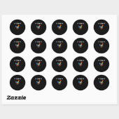 F-Caw-F Grappig Trendy Ronde Sticker (Vel)