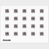 F Caw F Grappig Trendy Vierkante Sticker (Vel)