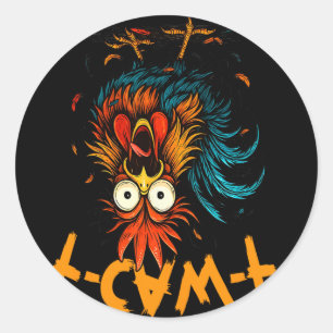 F-caw-f Grappige Cadeau-ideeën Voor Werk F Caw F K Ronde Sticker