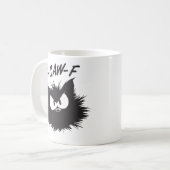 "F-CAW-F" Grappige Chagrijnige Kat Mok (Voorkant links)