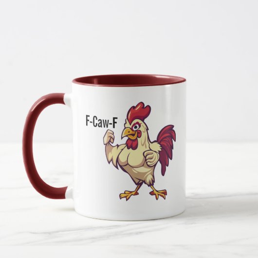 F-Caw-F Grappige Haan Flex Je Veren Mok (Links)