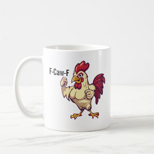 F-Caw-F Grappige Haan Flex Je Veren Mok (Links)